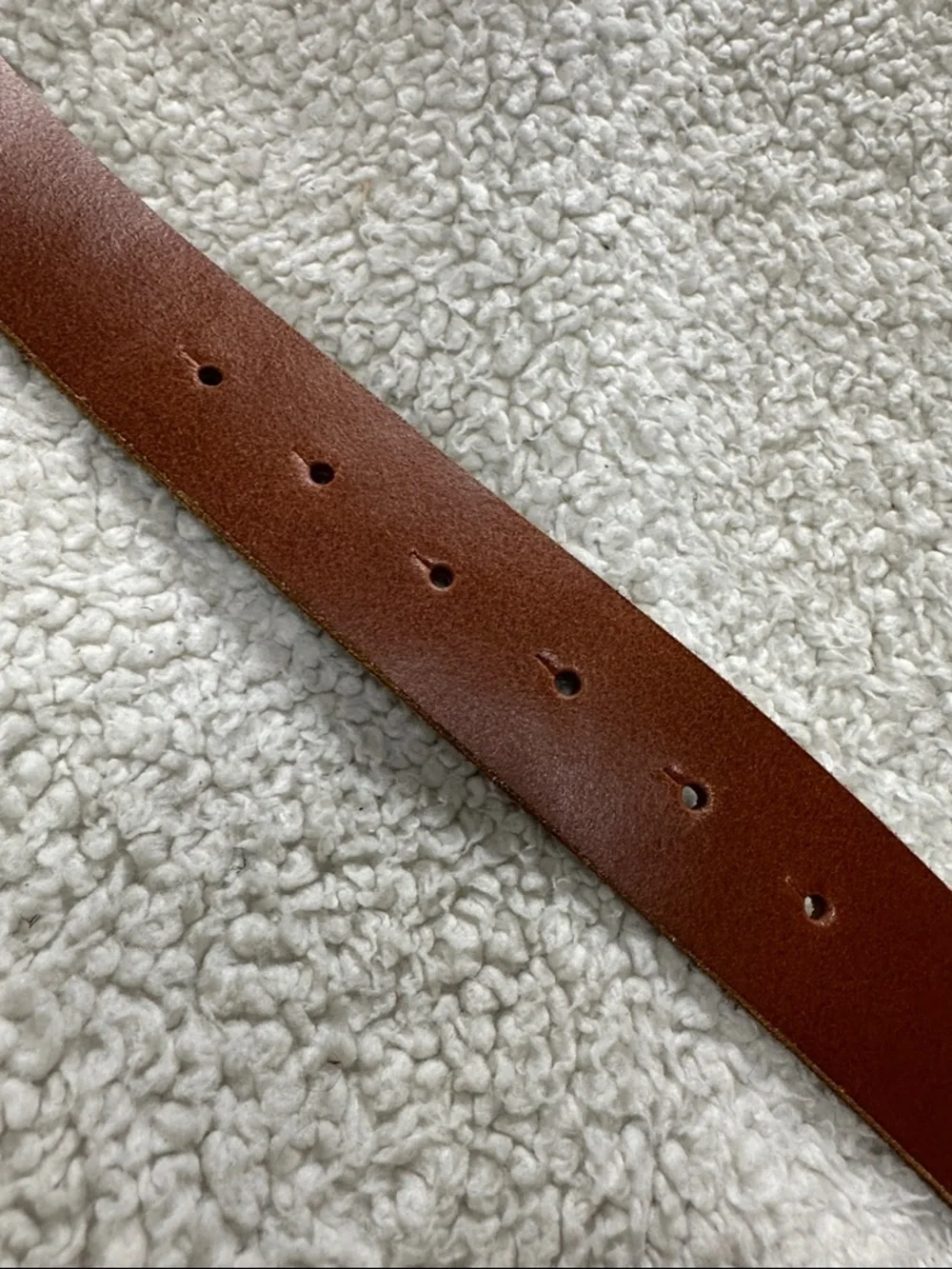 Genuine Leather Brown Western Concho Belt  Gray Metal Turquoise Style Buckle M